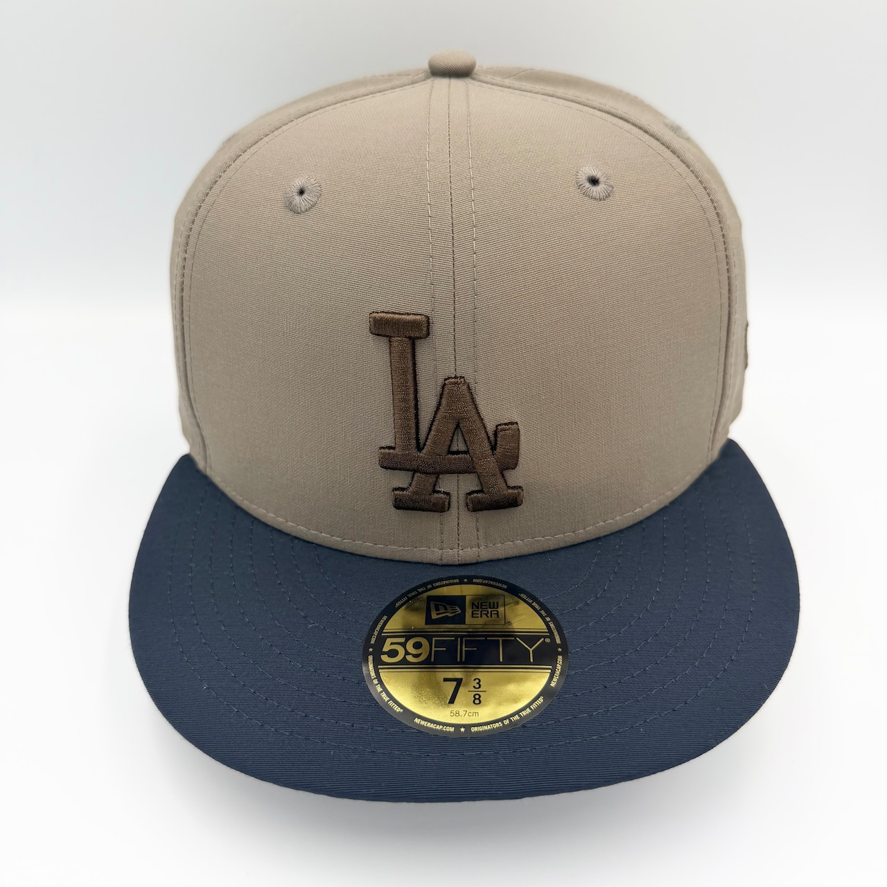 NEW ERA 59FIFTY/5950 ロサンゼルス・ドジャース Grosgrain オリーブ/ネイビー