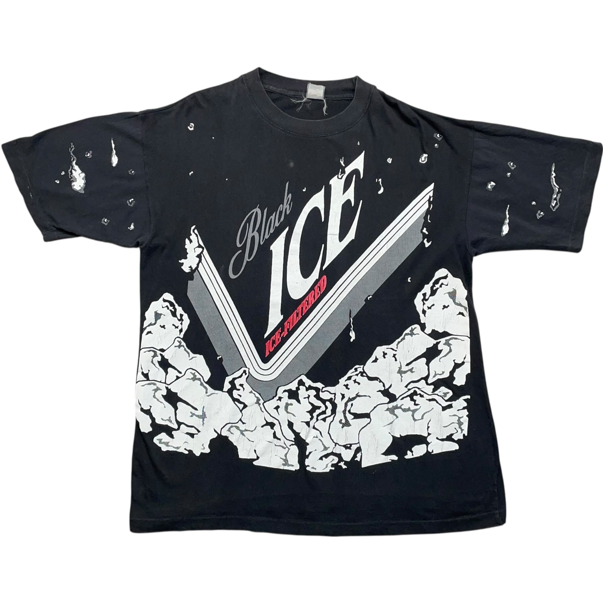 《XL》 unknown Tシャツ フロントプリント シングルステッチ ブラック 90年代 vintage no.8640