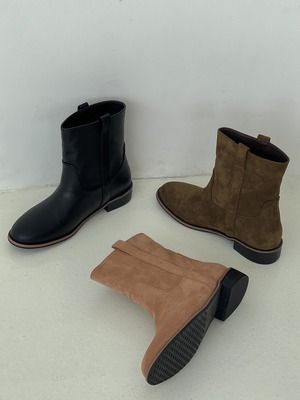 suede short boots / 3color