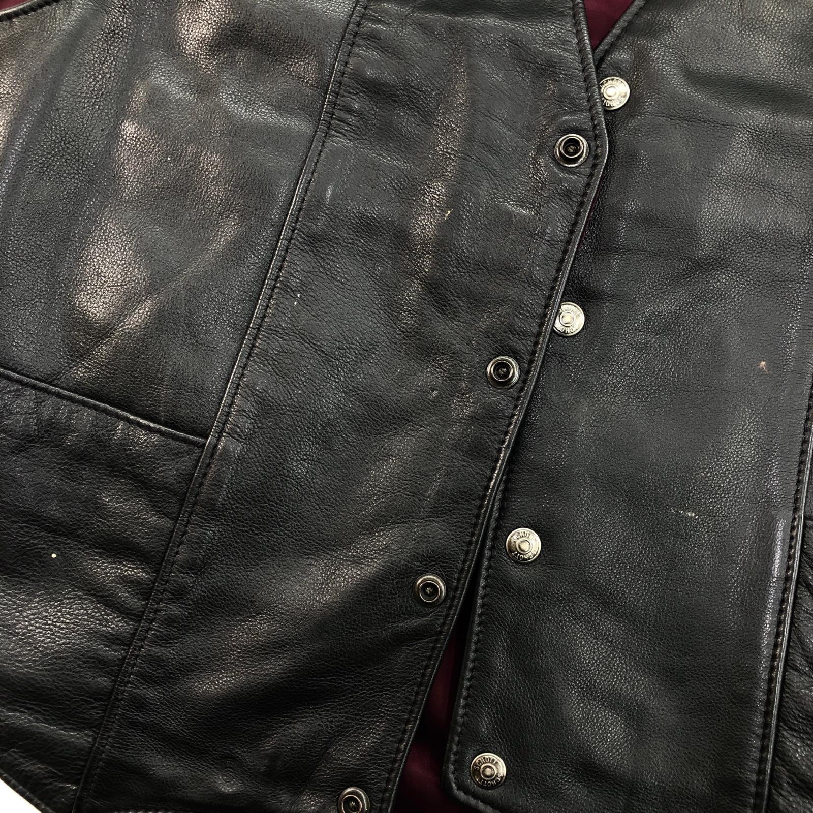 SCHOTT ショット 80- 90年代 USA製 レザーベスト ライダースベスト