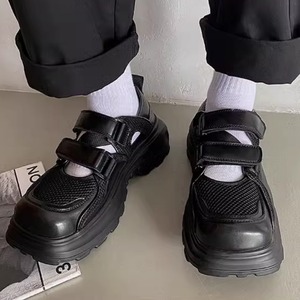 ベルクロメッシュサンダル厚底スポーツサンダル　0615