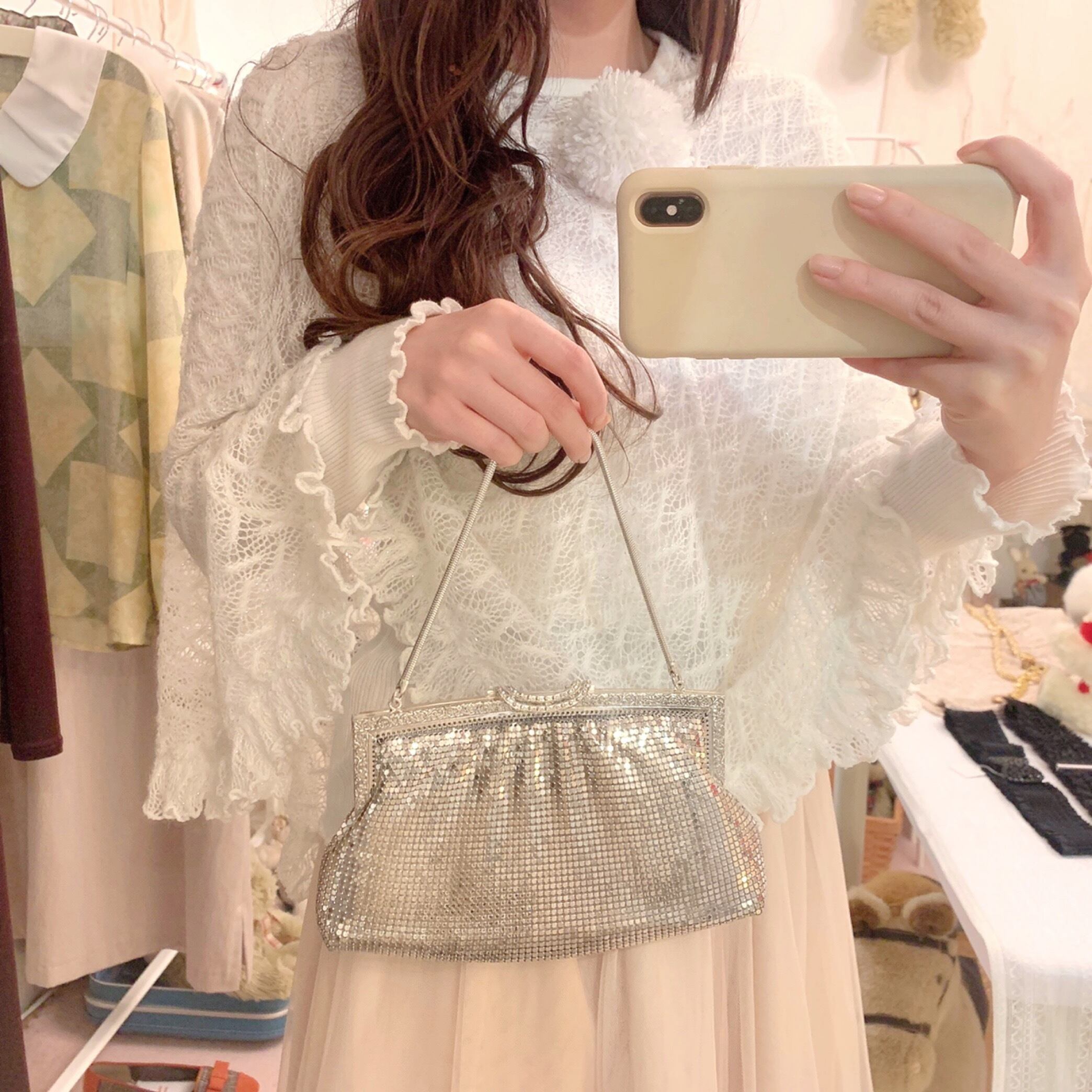 silver party bag / wallet type