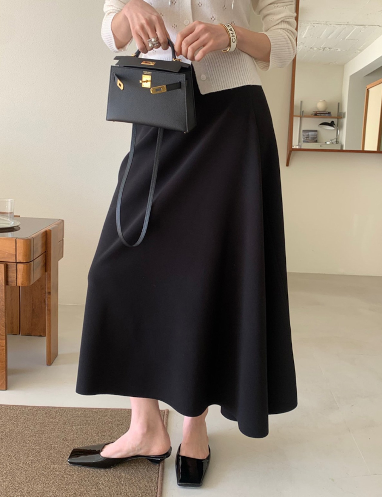 【新作5%OFF・3日間】Side-Flare Skirt_3colors