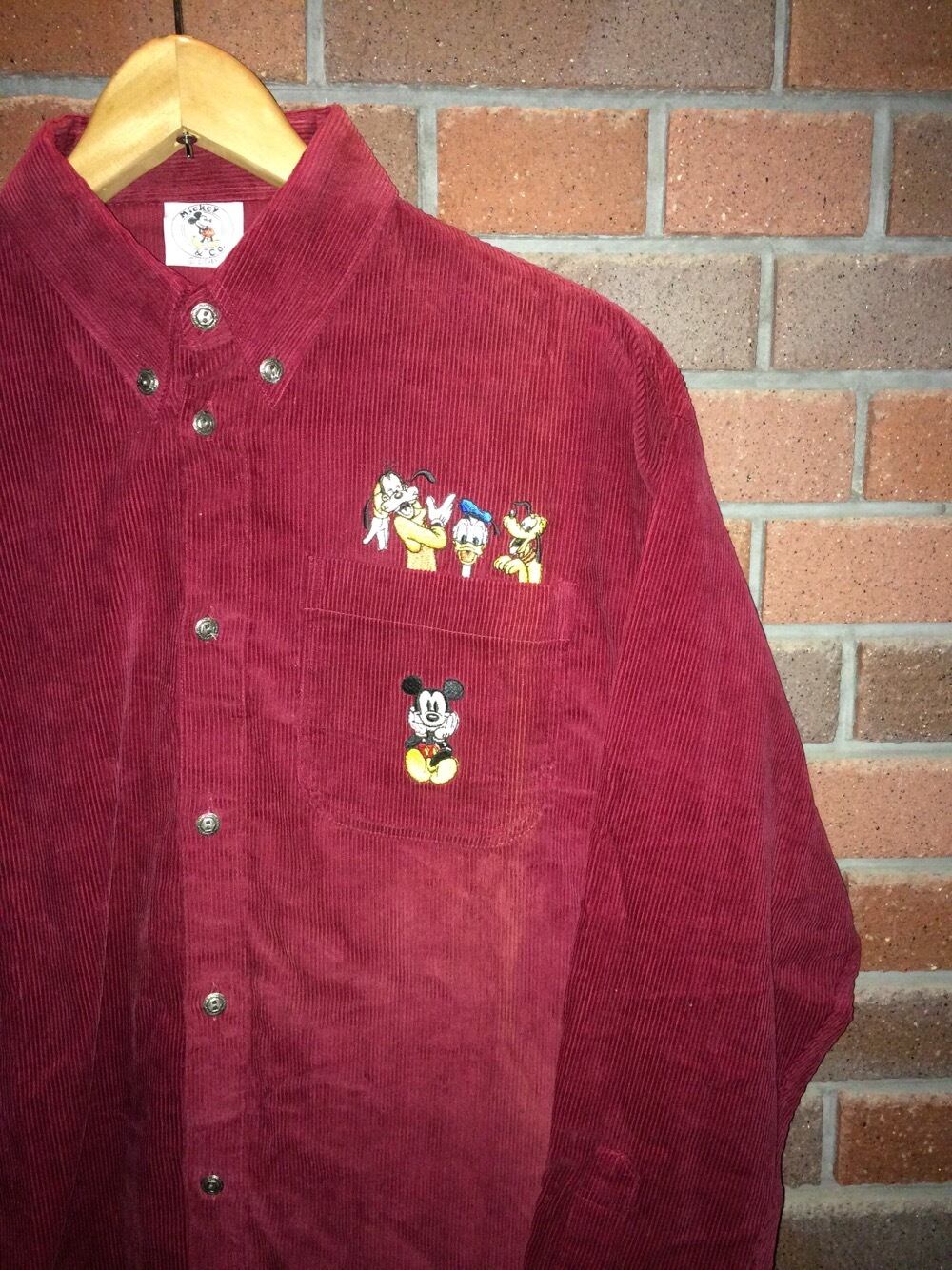 Mickey corduroy shirt 古着