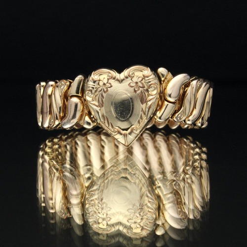 Vintage Sweet Heart Bracelet [1920~] [SPEIDLE Phoenix] [Gold Field Heart Top]