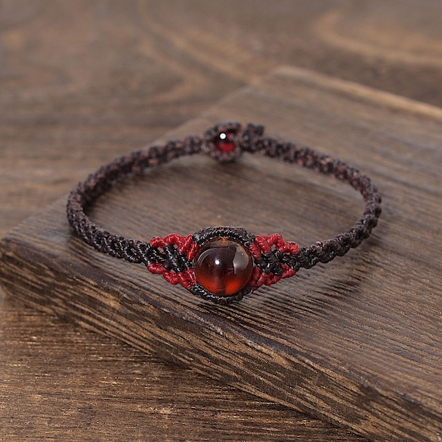 【限定】ヘソナイト10ミリ玉ひと粒マクラメブレスレット