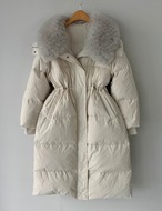 【新作5％OFF・3日間】FoxFur 100% & Goose-Down100% Long Jacket_3colors