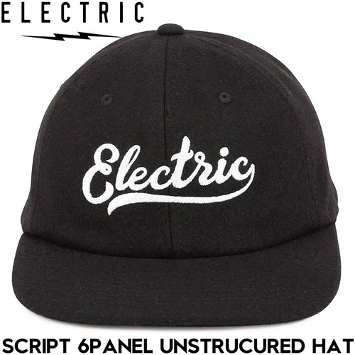 ELECTRIC エレクトリック ストラップキャップ 帽子 SCRIPT 6PANEL UNSTRUCURED HAT ECC13T BLK 日本代理店正規品