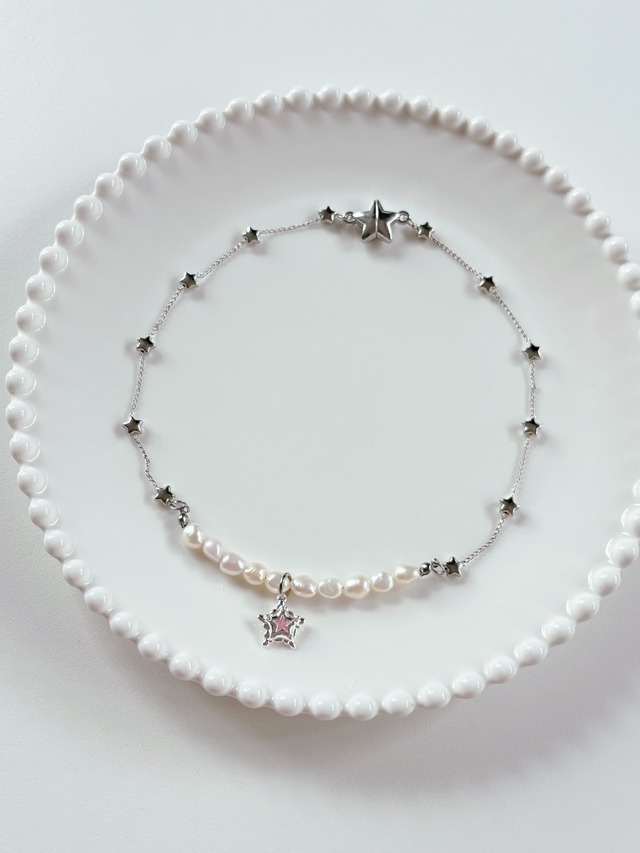 natural fresh pearl star necklace