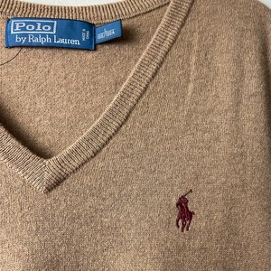 POLO by RALPH LAUREN camel color wool knit vest