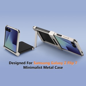 ◆Galaxy Z Flip 7◆ Stick Stand Aluminum Bumper Phone Case / スティック スタンド アルミニウム バンパー スマホケース