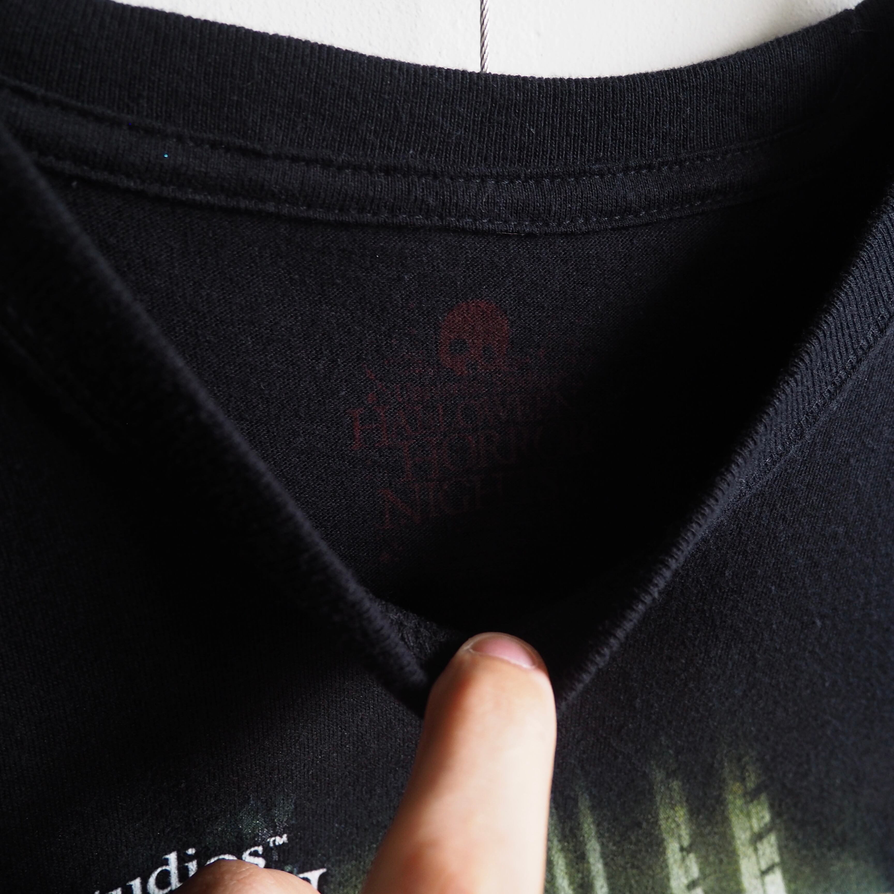 ” THE WALKING DEAD ” Blood paste graphic printed Black loose Tee