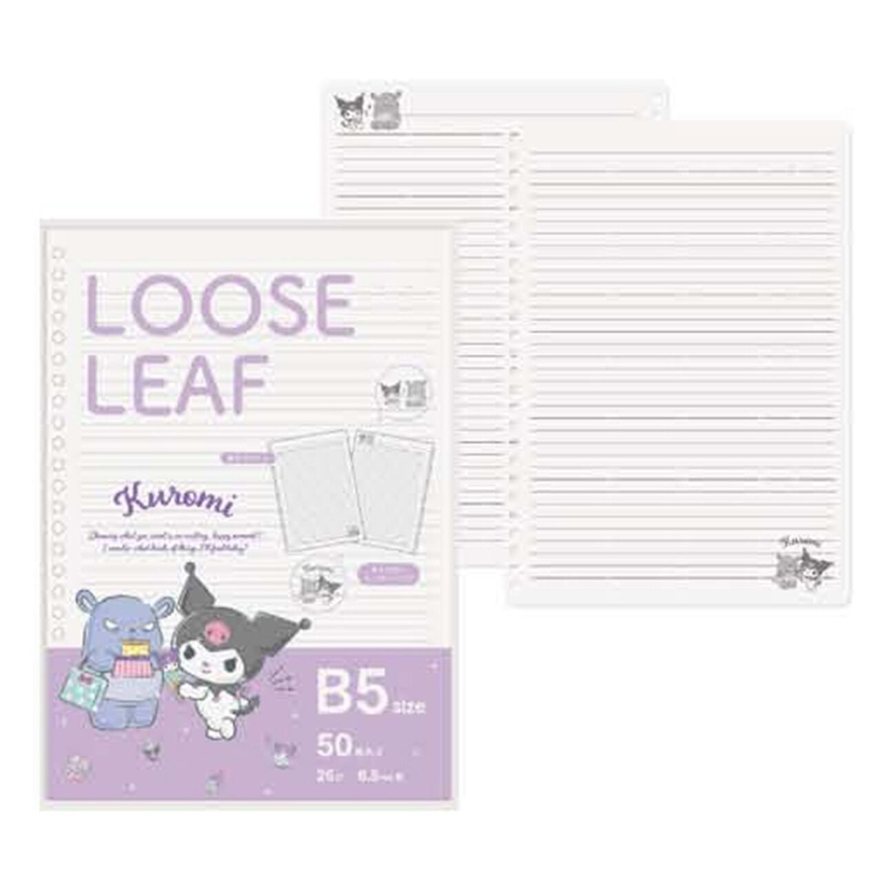 B5 ルーズリーフn サンリオキャラ Ku T Voos