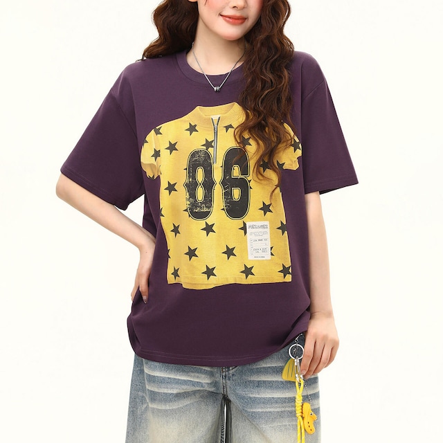 スポーツミックストップスグラフィックTシャツ 3col R02435