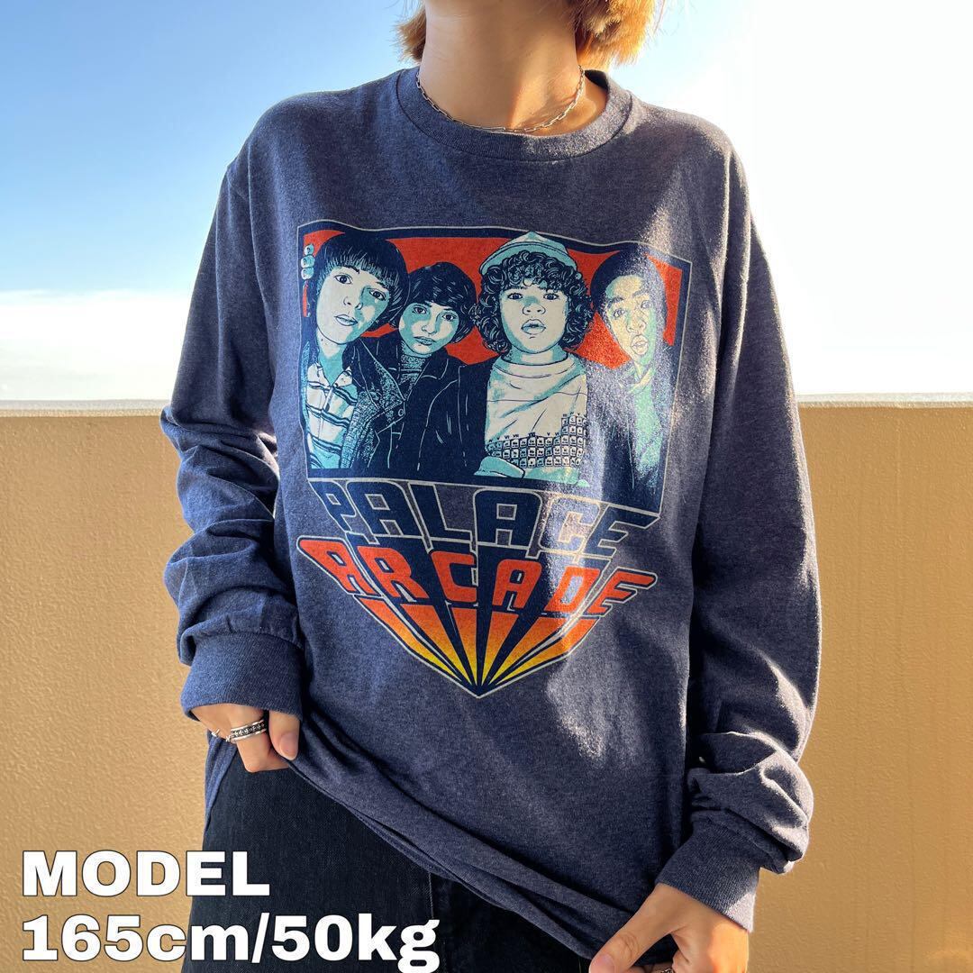 ストレンジャーシングス ネットフリックス ロンT Tシャツ M グレー