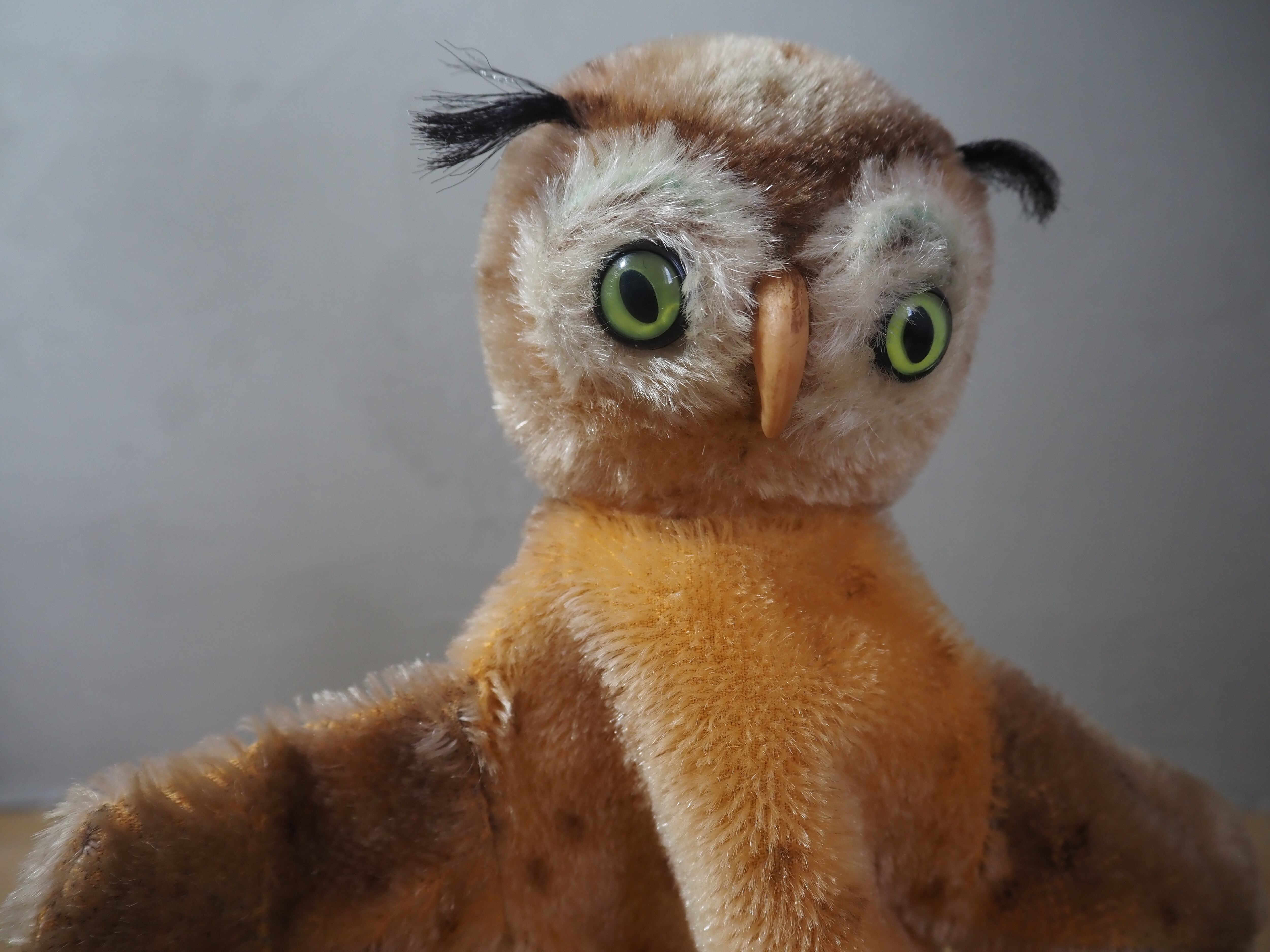 シュタイフ★Hand-Owl Wittie★フクロウのハンドパペット/アウル オールド シュタイフ ハンドパペット フクロウ Steiff Hand-Owl Wittie