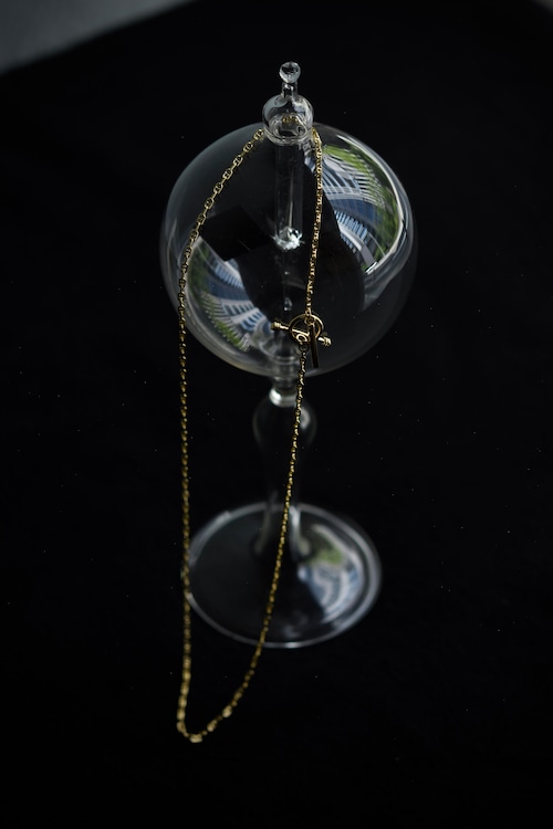 Utah／”XOLO JEWELRY” 24k × 925silver／Tiny Solid Anchor Link Necklace-Gold-
