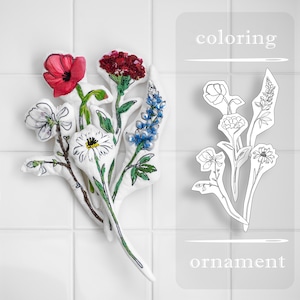 Coloring ornament（ぬり絵のオーナメント）