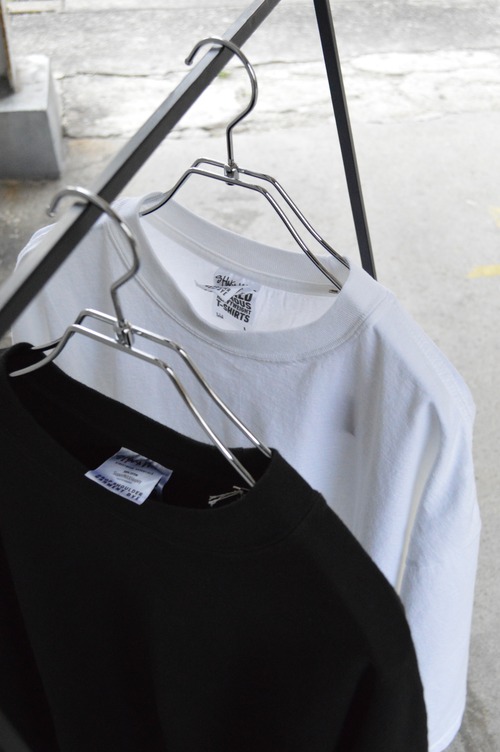 SHAKA WEAR garment dye 7.5oz drop wide fit heavy weight tee USA cotton WHITE/BLACK シャカウェアー ガーメントダイTシャツ