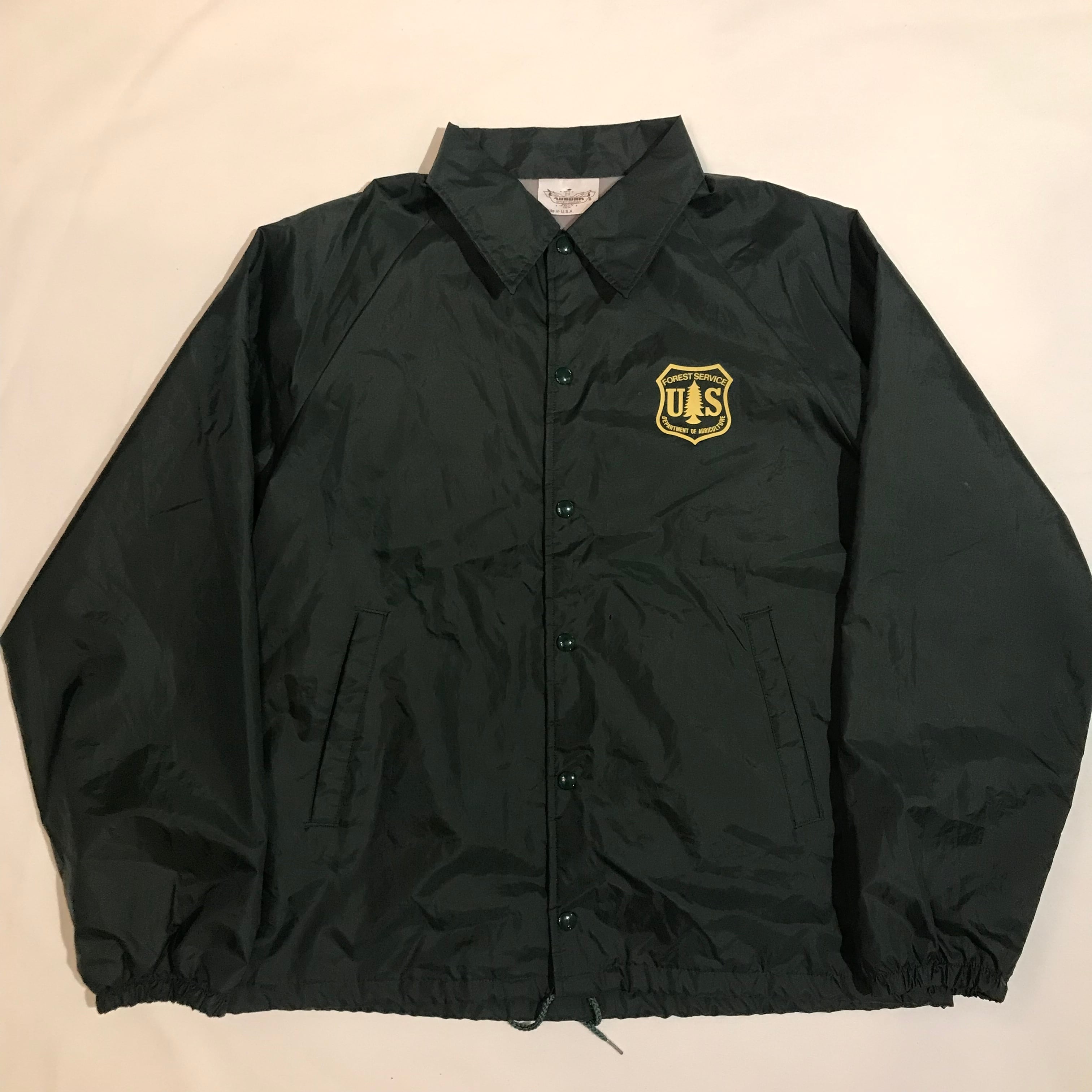 USA製 90年代 VINTAGE AUBURN ナイロン スポーツジャケット ビンテージ ヴィンテージ 90S アメカジ 古着 緑