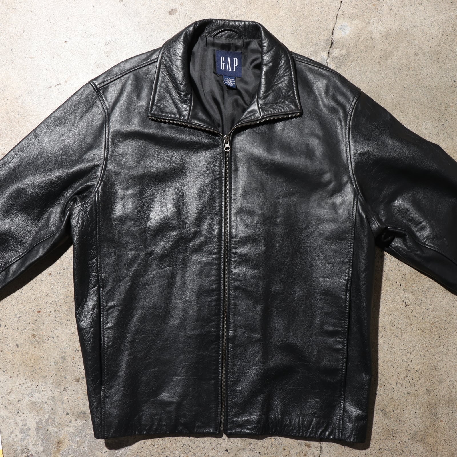 美品 L OLD GAP ハイジップ 90s Y2K レザージャケット オールド 