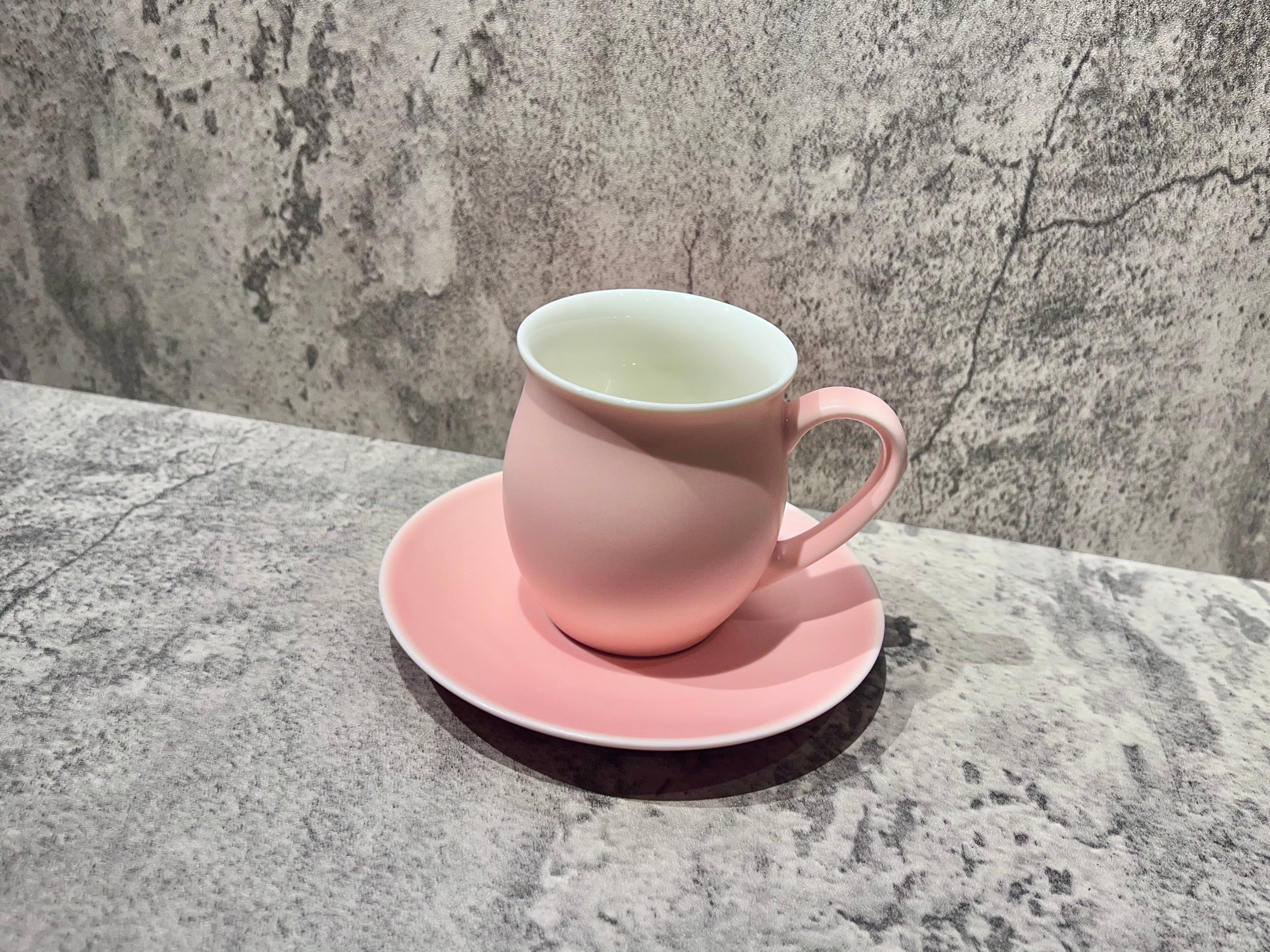 ORIGAMI アロマカップ 兼用ソーサー マットピンク | COFFEE LAB KOMAMEYA