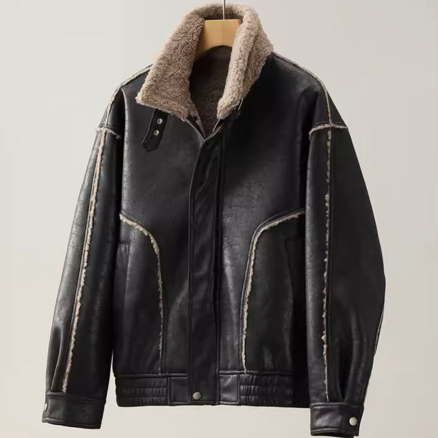 Vintage single rider's fur jacket