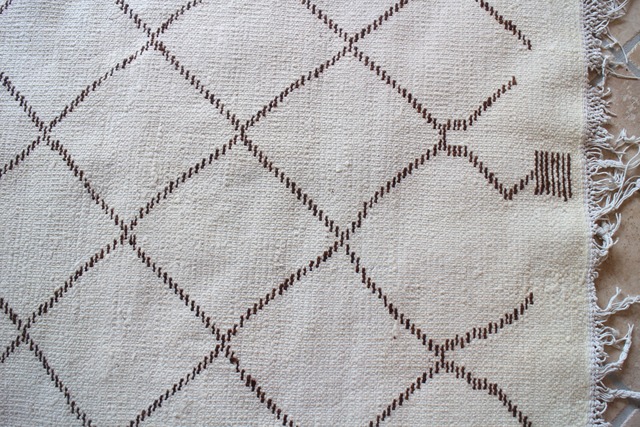 ビンテージ　ライトブラウンダイヤ柄ベニワレン　リビングサイズ 36