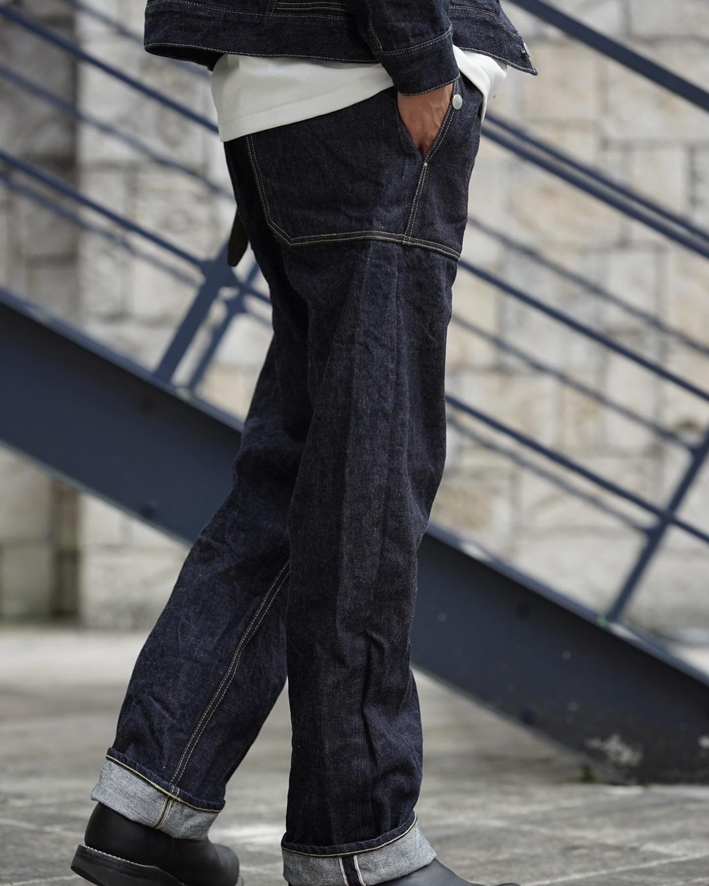 SASSAFRAS(ササフラス) /RESTOCK Fall Leaf R Pants -Indigo- | Signs