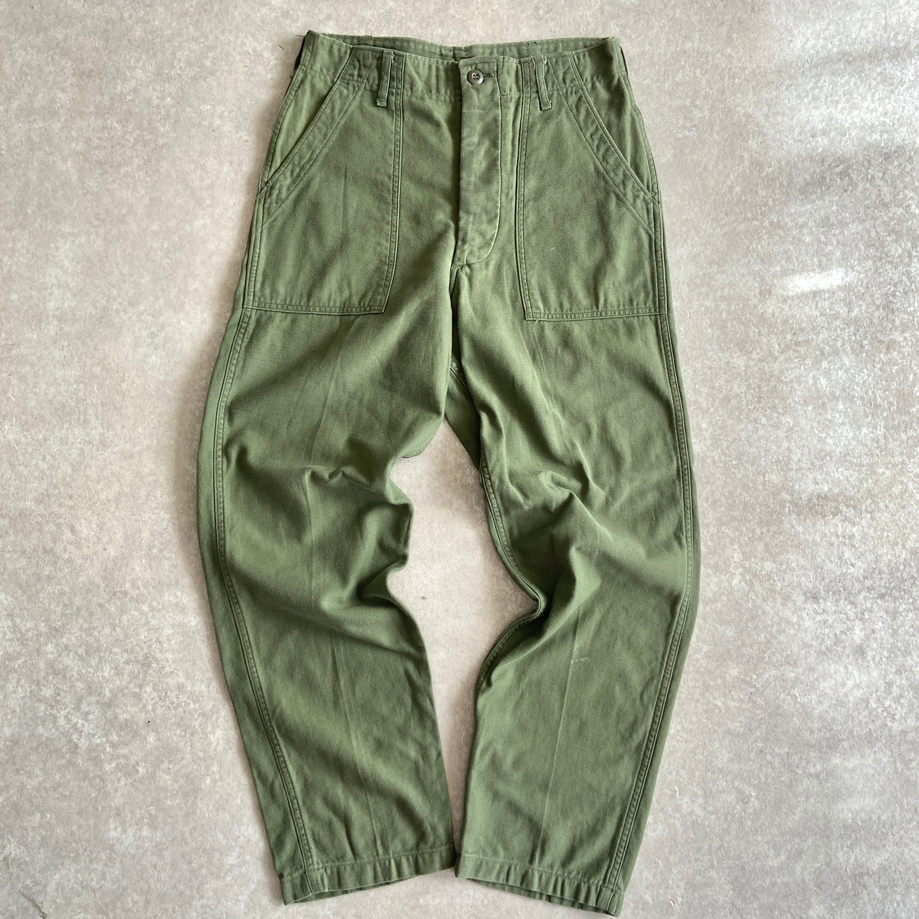 1970s U.S.ARMY OG-107 Baker Pants W29 L28 H375