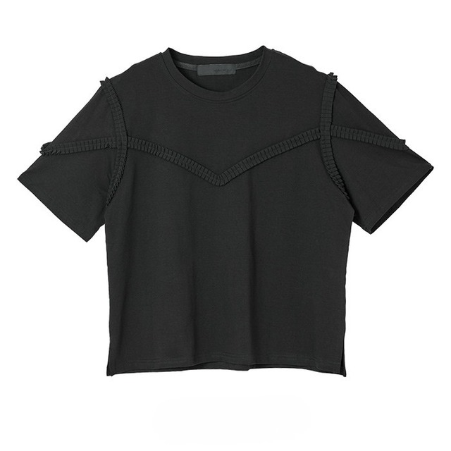 MME113TEB プリーツラインTシャツ