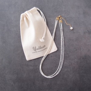 【k14gf】Seed Pearl Necklace/シードパール 3連ネックレス