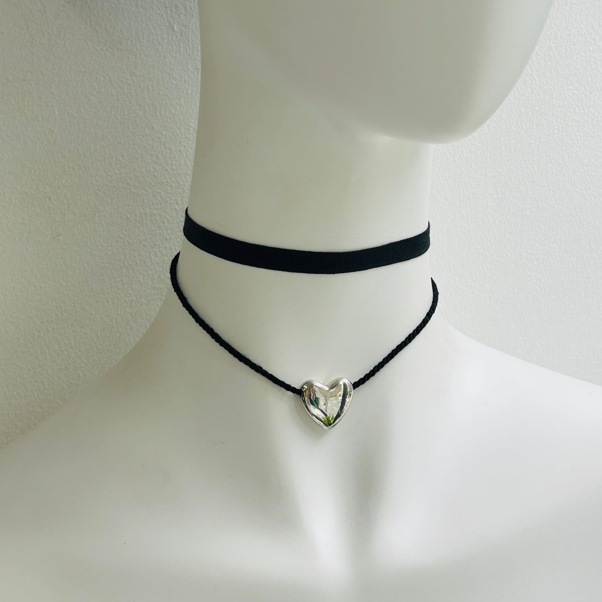 シルバー925 ハート紐チョーカーネックレス | Milo Antiques & Vintage