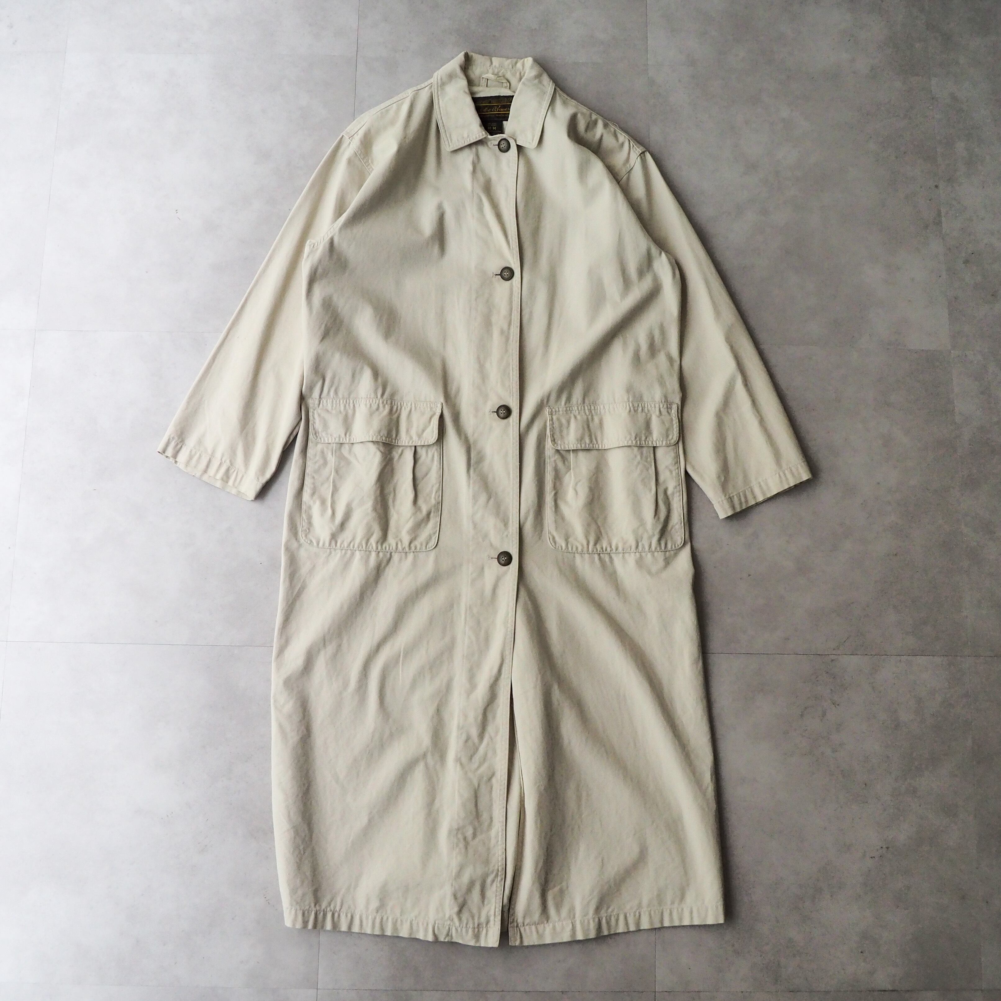 90s “Eddie Bauer” Soutein collar coat 90年代 エディーバウアー 黒タグ後期 ステンカラーコート ショップコート