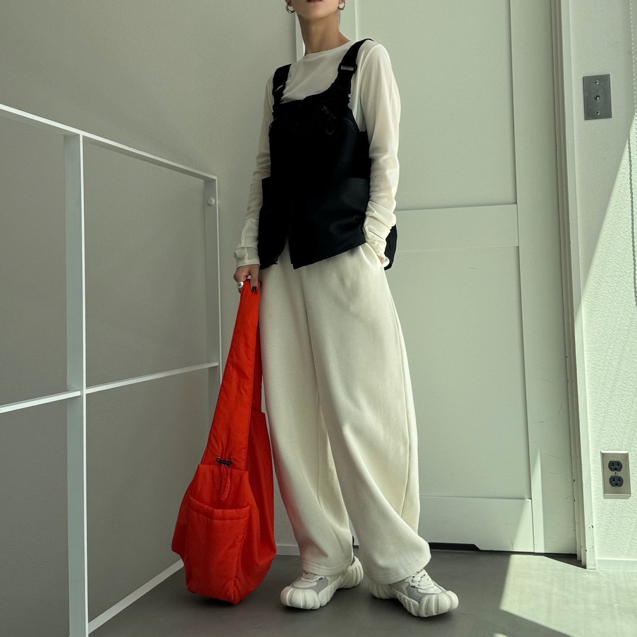 2wayフィッシングベストbag/ブラック