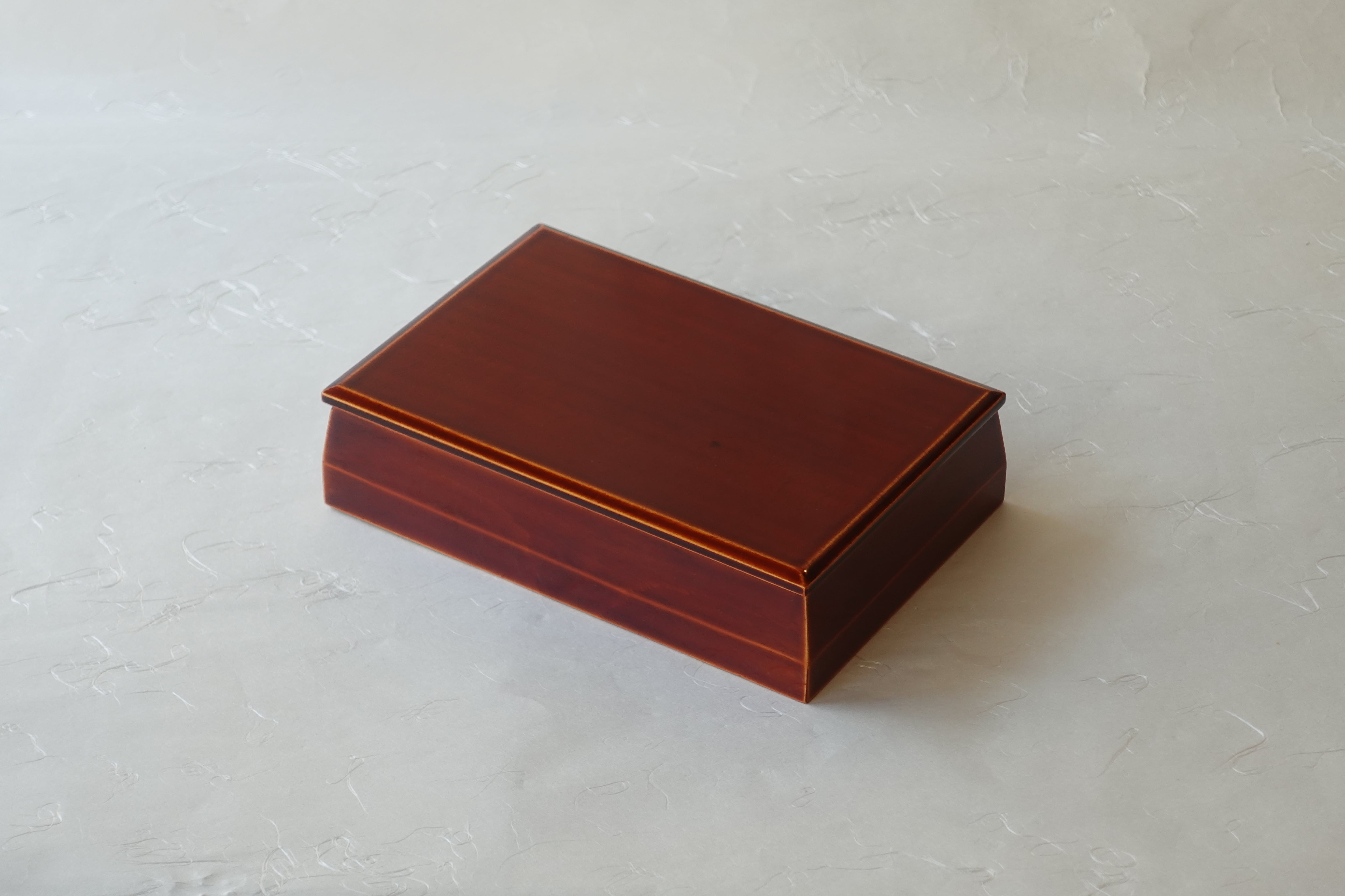 山中塗 木製 くりぬき 六寸千筋 蓋付菓子器 うるし塗 | 小林漆陶