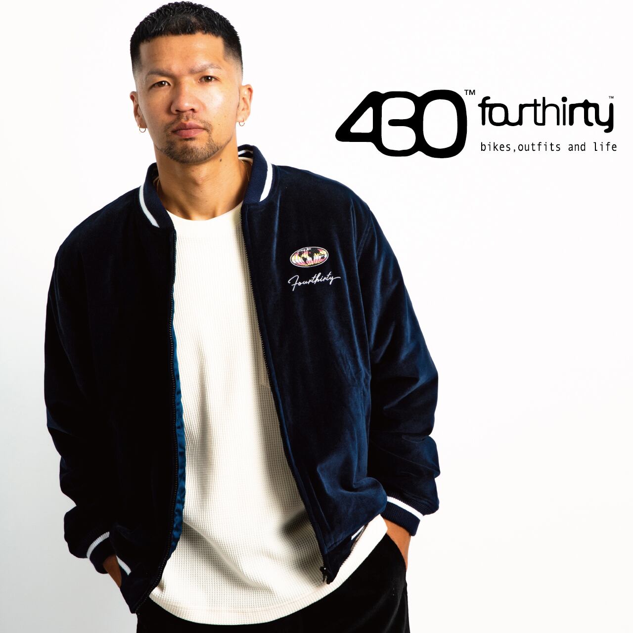 430 フォーサーティー FOURTHIRTY 　黒　スカジャン