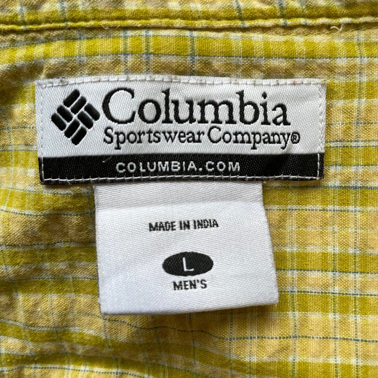 Columbia コロンビア 半袖 チェックシャツ メンズL 古着 ボタンダウン ...