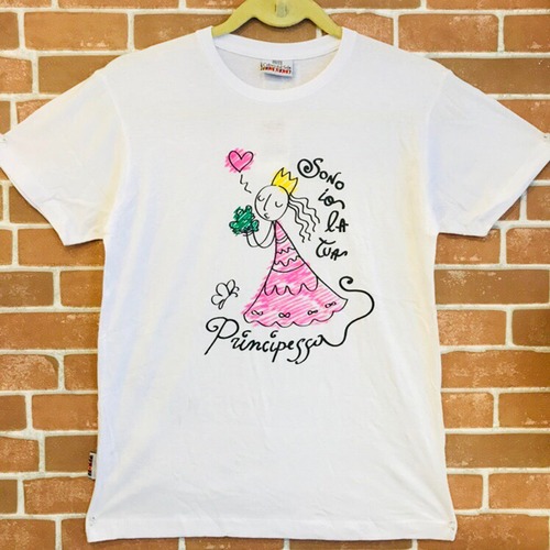 Item469 イタリア シチリア島から来た ファミリーでお揃いのTシャツ sono io la tua principessa(わたしはプリンセス) ジュニア用