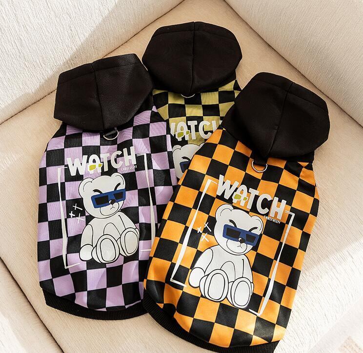 《予約》№1102943 大きいサイズあり!ダイスチェックくまさんパーカー