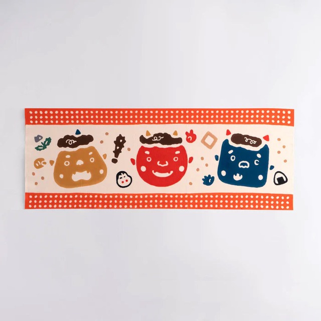 かまわぬ　てぬぐい　「子おに三兄弟」