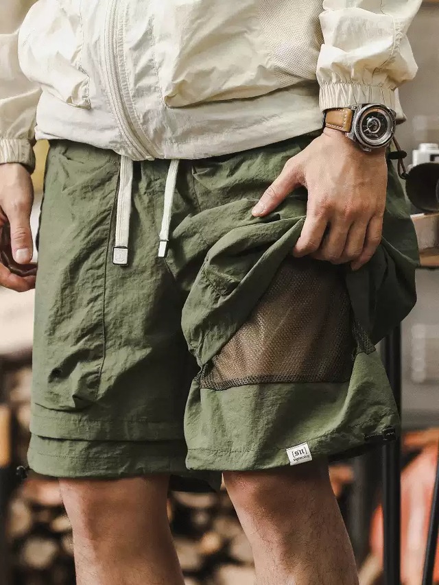 Nylon Cargo Shorts【L0307】