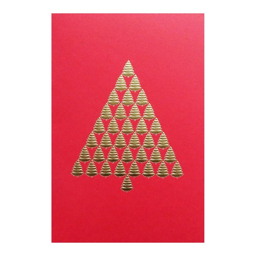クリスマスカード ベルギー製 [FIRST CARDS] 銅版印刷 2772 クリスマスツリー