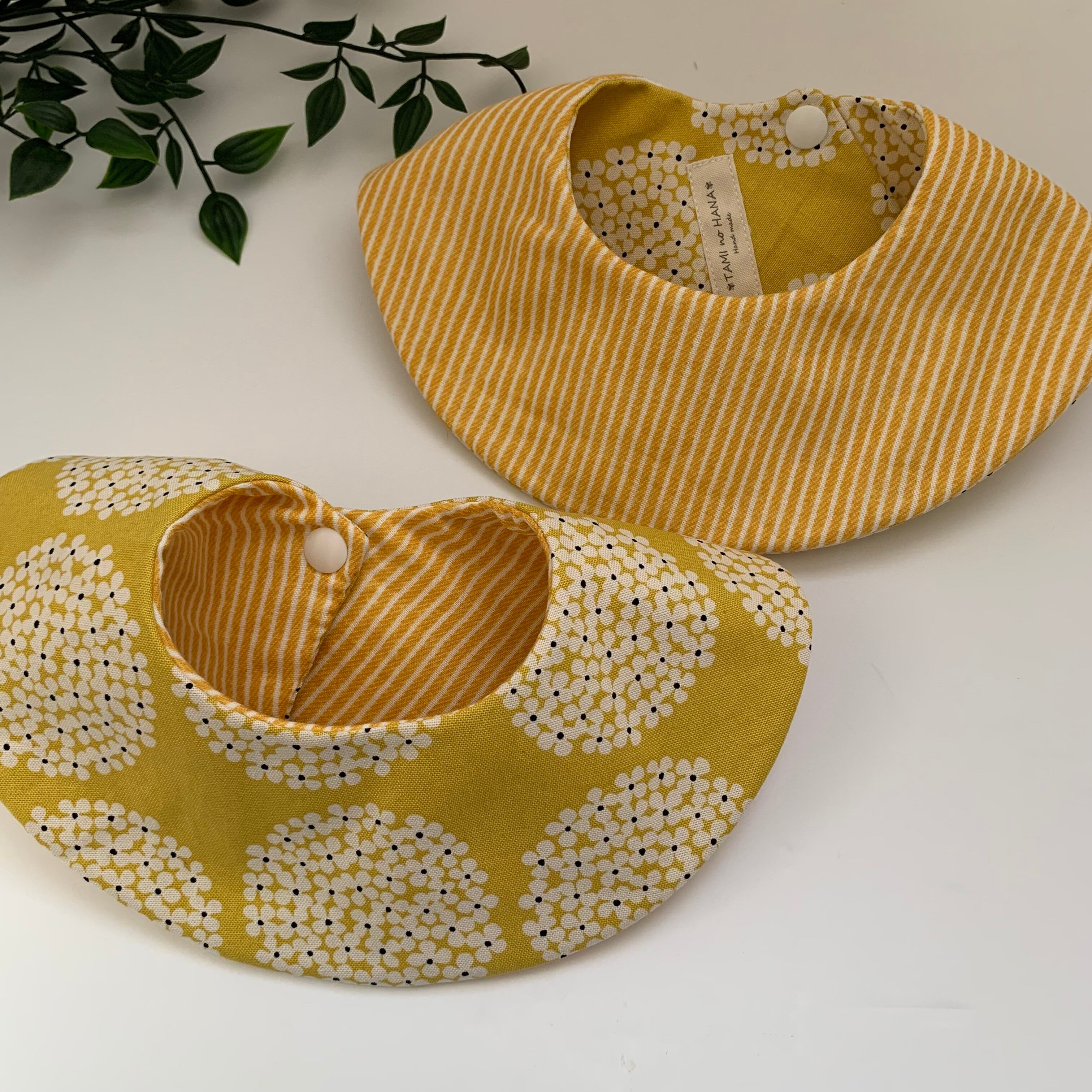 まんまるスタイ 『あじさいyellow』