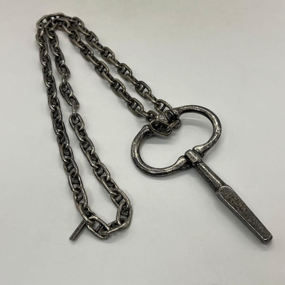 イヴサンローラン 鍵モチーフ アンカーチェーン ネックレス メタル 希少