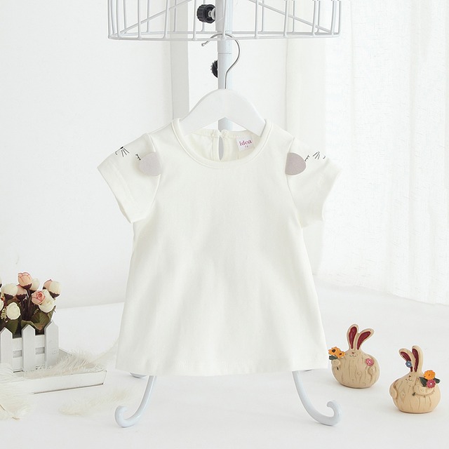 わんちゃんのミニスリーブトップス（ホワイト）