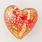 ベネチアンガラスビーズ　ハート型　30ミリ　カドーロ