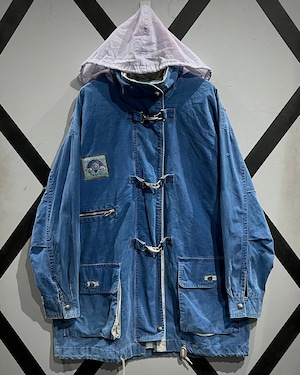 【X VINTAGE】Fireman Buckle Gimmick Vintage Loose Coverall Jacket