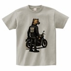 背中で語るハイエナTシャツ[シルバーグレー]