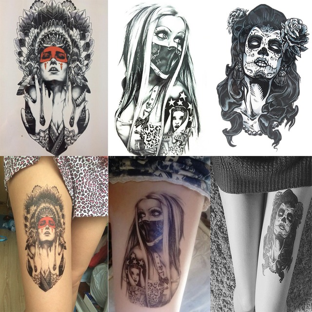 女性のかぎ十字のタトゥー